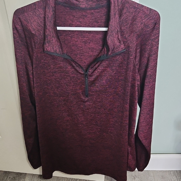 Women's Burgundy Quarter-Zip Pullover - Picture 1 of 1